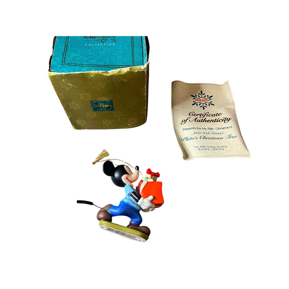 WDCC Disney PRESENTS FOR MY PALS Figure Mickey Mouse Pluto’s Christmas Tree 1995 - Picture 1 of 5